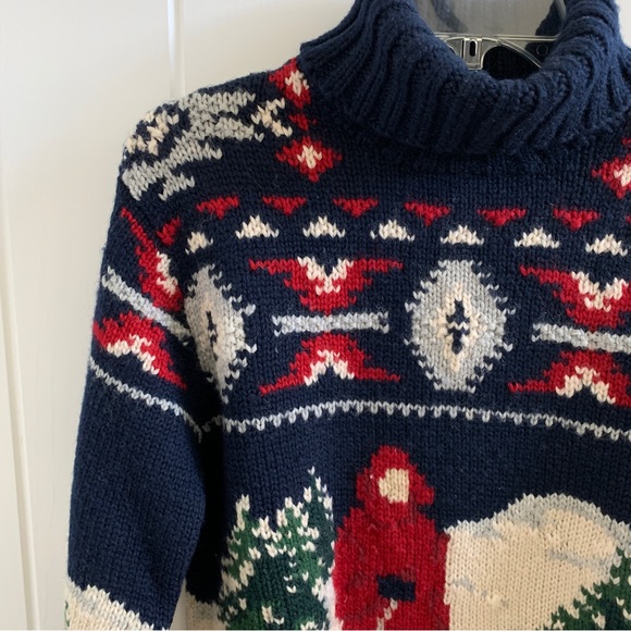Vintage Ralph Lauren Chunky Hand Knit Turtleneck Sweater Size Small - Picture 11 of 11